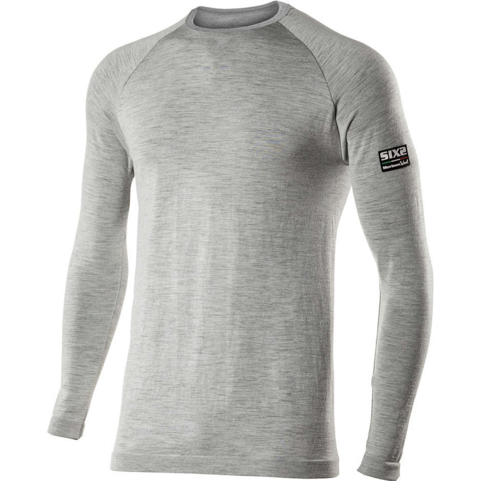 Sixs TS2 Carbon Merinos Wool Gray Long Sleeves Crew-neck Sweater