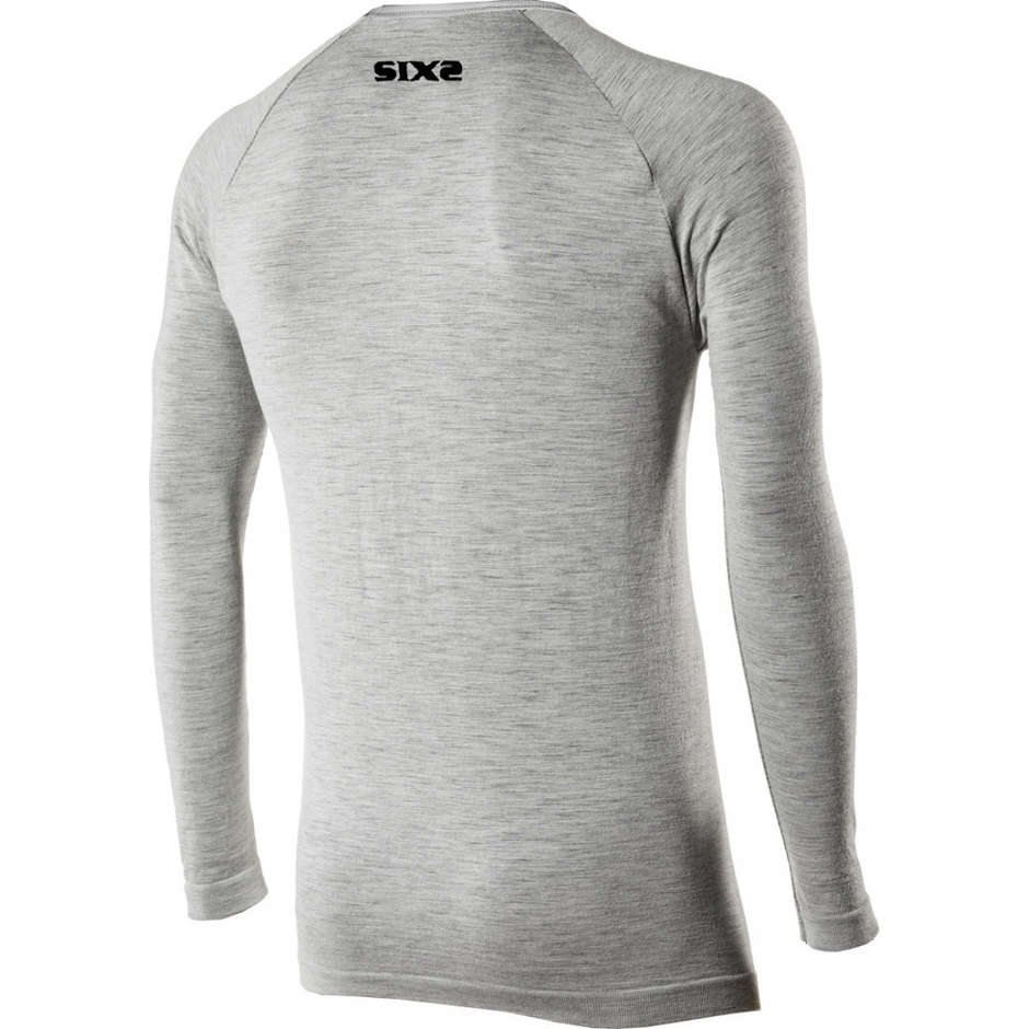 Sixs TS2 Carbon Merinos Wool Gray Long Sleeves Crew-neck Sweater