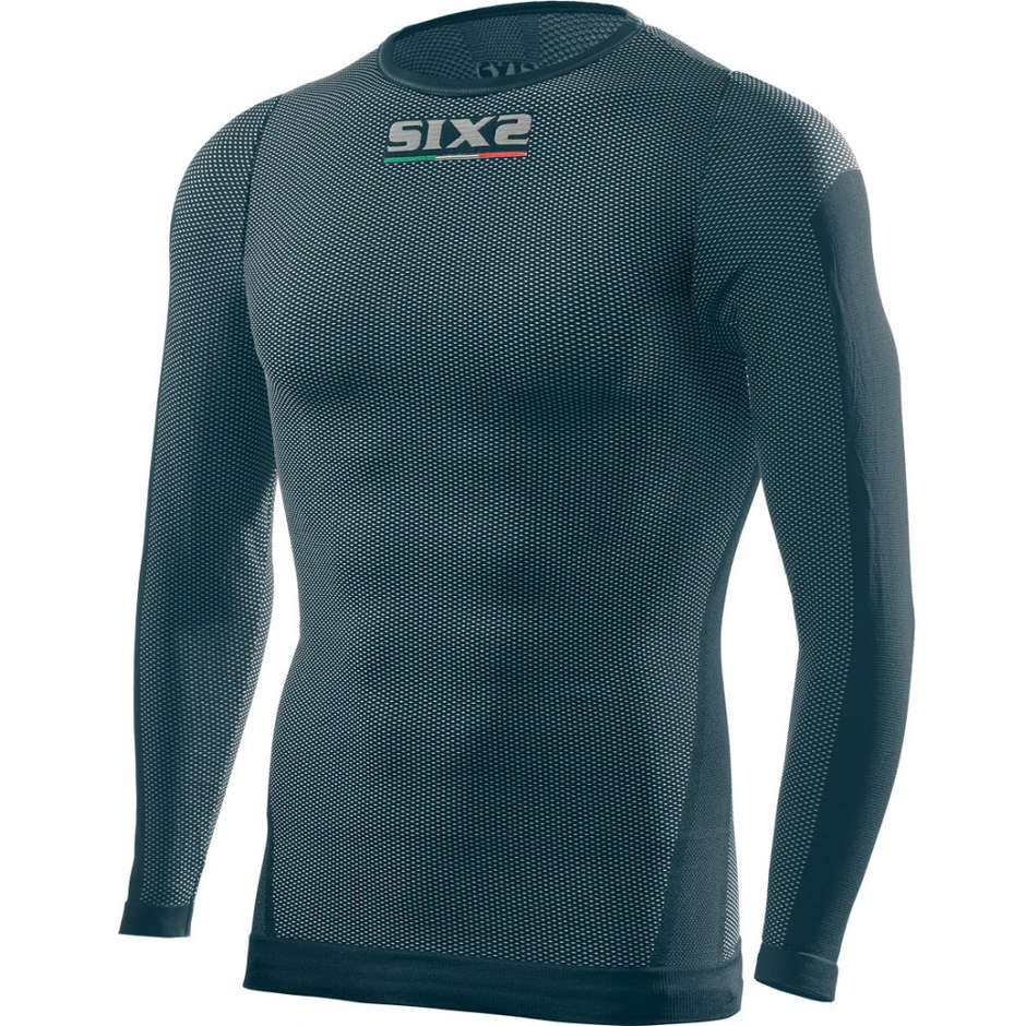 Sixs TS2L Superlight Carbon Underwear Sous-vêtements à manches longues à col rond en jersey de pétrole