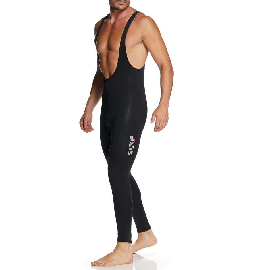 Sixs Twister Long Leg Waterproof Cycling Bib Shorts Black