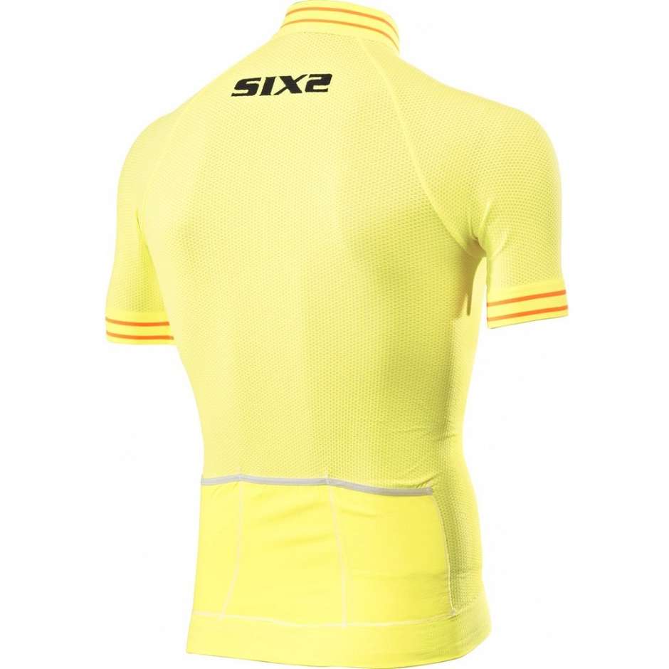 Sixs Ultralight Kurzarm Technical Bike Jersey Gelb Weiß