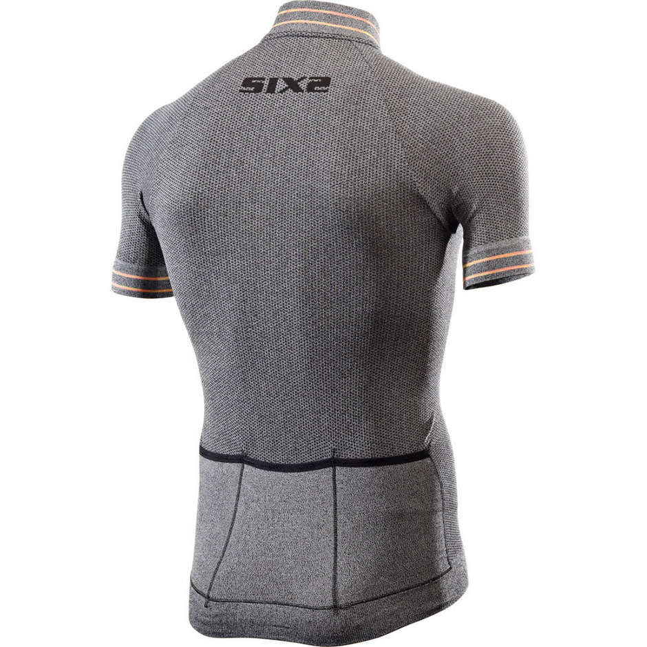 Sixs Ultralight Short-Sleeved Technical Bike Jersey Gray Black