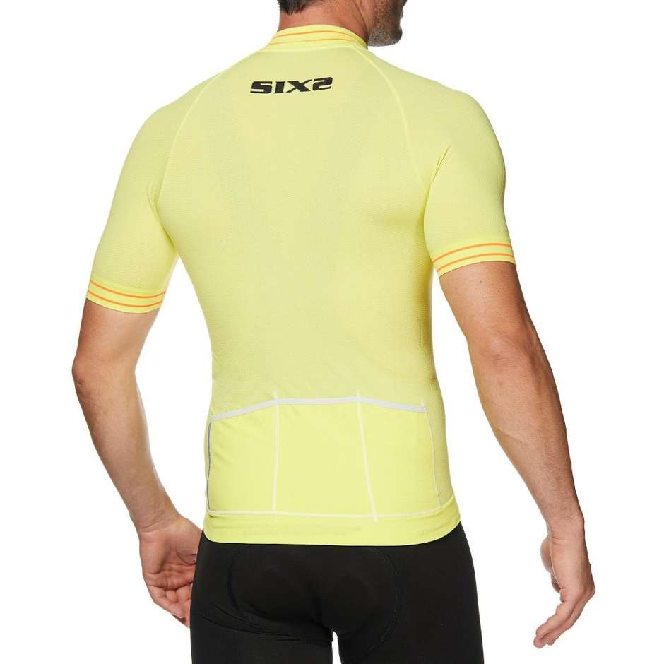 Sixs Ultralight Short-Sleeved Technical Bike Jersey Yellow White