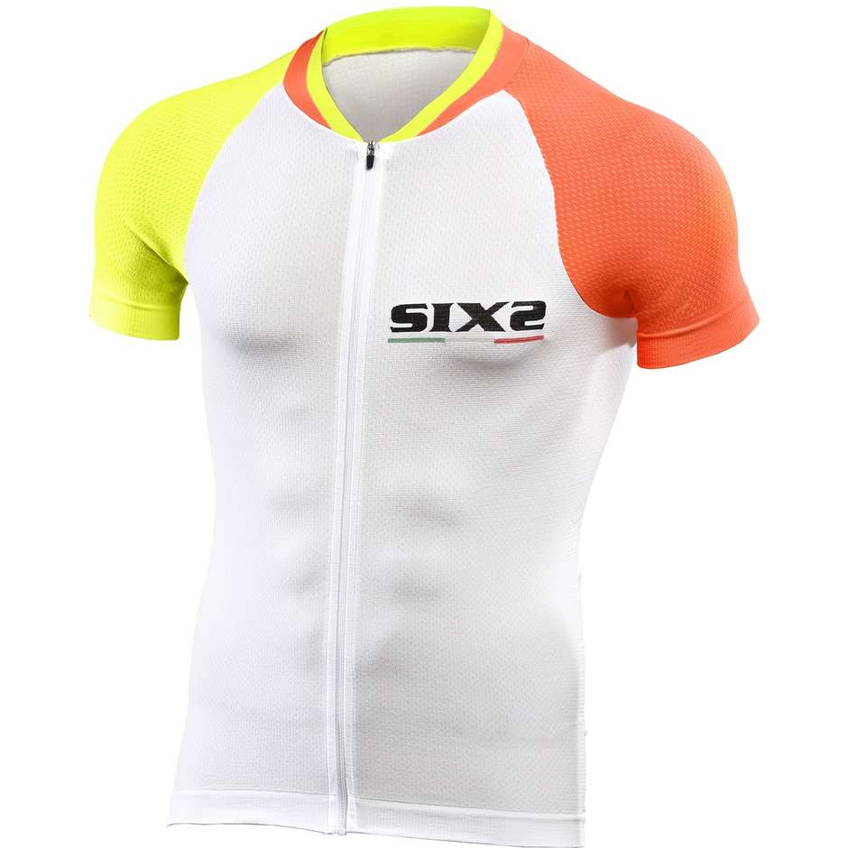 Sixs Ultraligth Summer Cycling Jersey Orange weiß gelb
