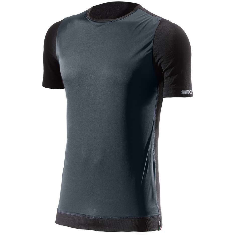 Sixs WB TS1 Schwarze kurzärmlige Windjacke