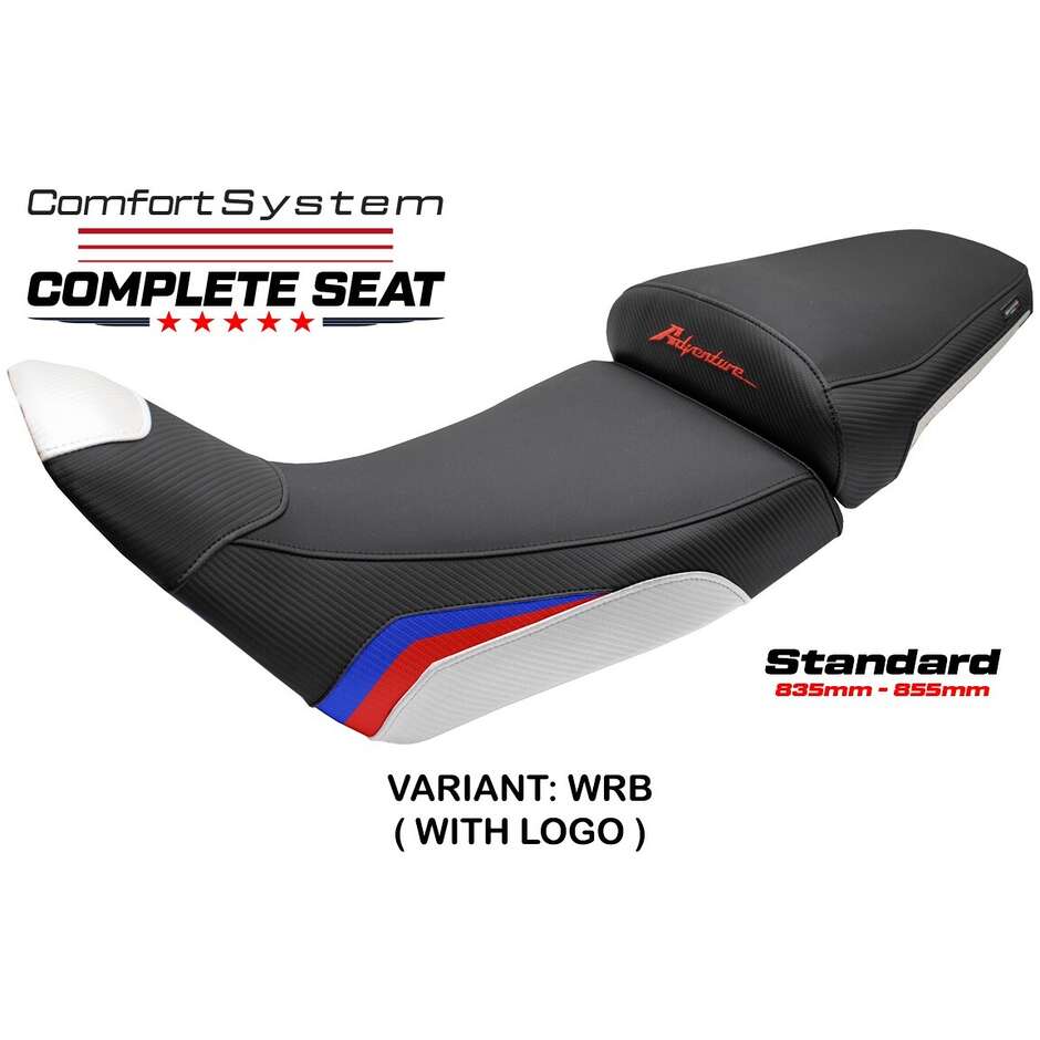 Siège complet TPZ Italia spécifique pour Honda Africa Twin 1100 (modèles 2020-2025), système de confort Asmara - Standard