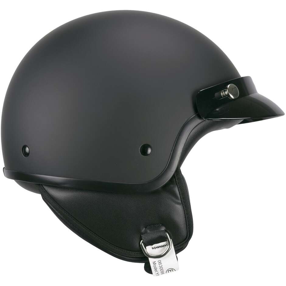 Ska-P 1FHA SMART MONO Jet Motorcycle Helmet Matt Black