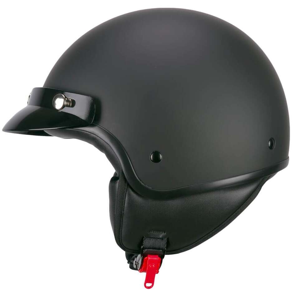 Ska-P 1FHA SMART MONO Jet Motorcycle Helmet Matt Black