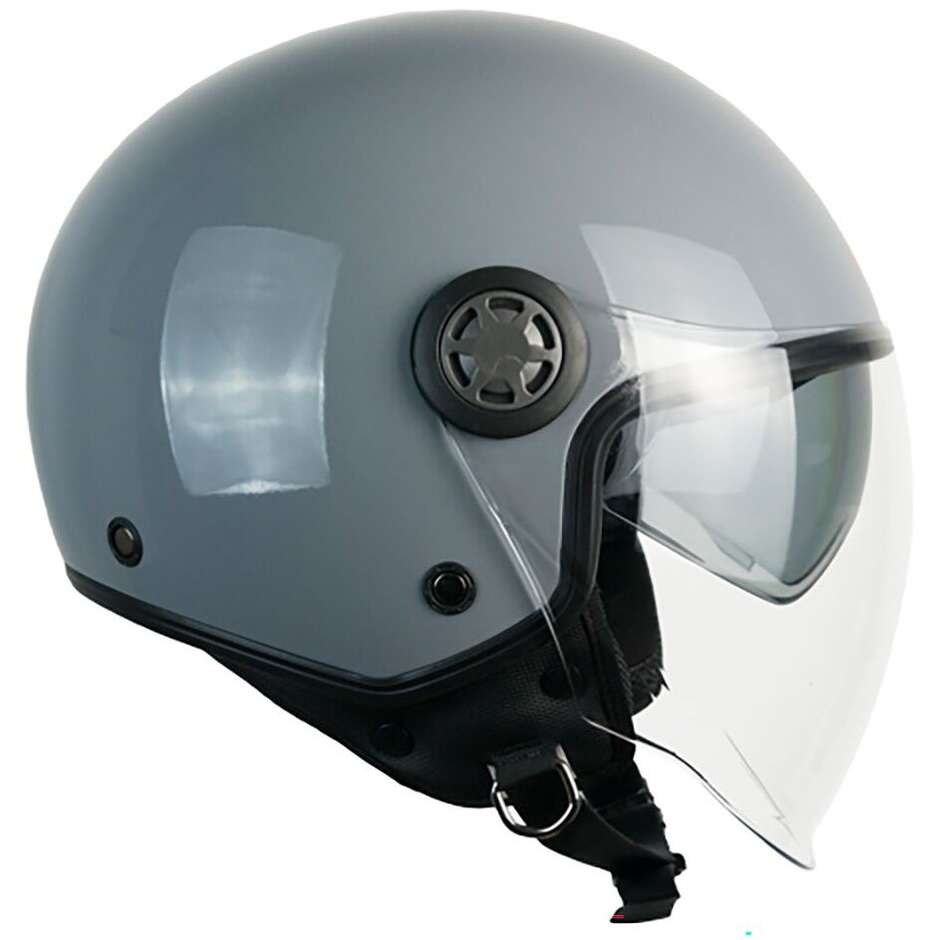 Ska-P 1SHA ZEN MONO Jet Motorcycle Helmet Grey