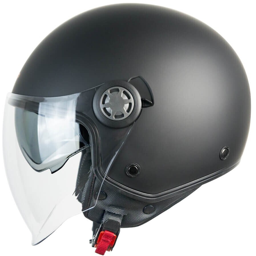 Ska-P 1SHA ZEN MONO Jet Motorcycle Helmet Matt Black