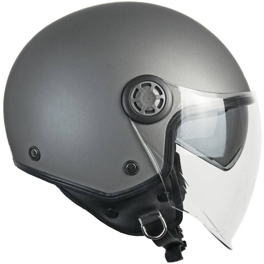 Ska-P 1SHA ZEN MONO Jet Motorcycle Helmet Satin Anthracite