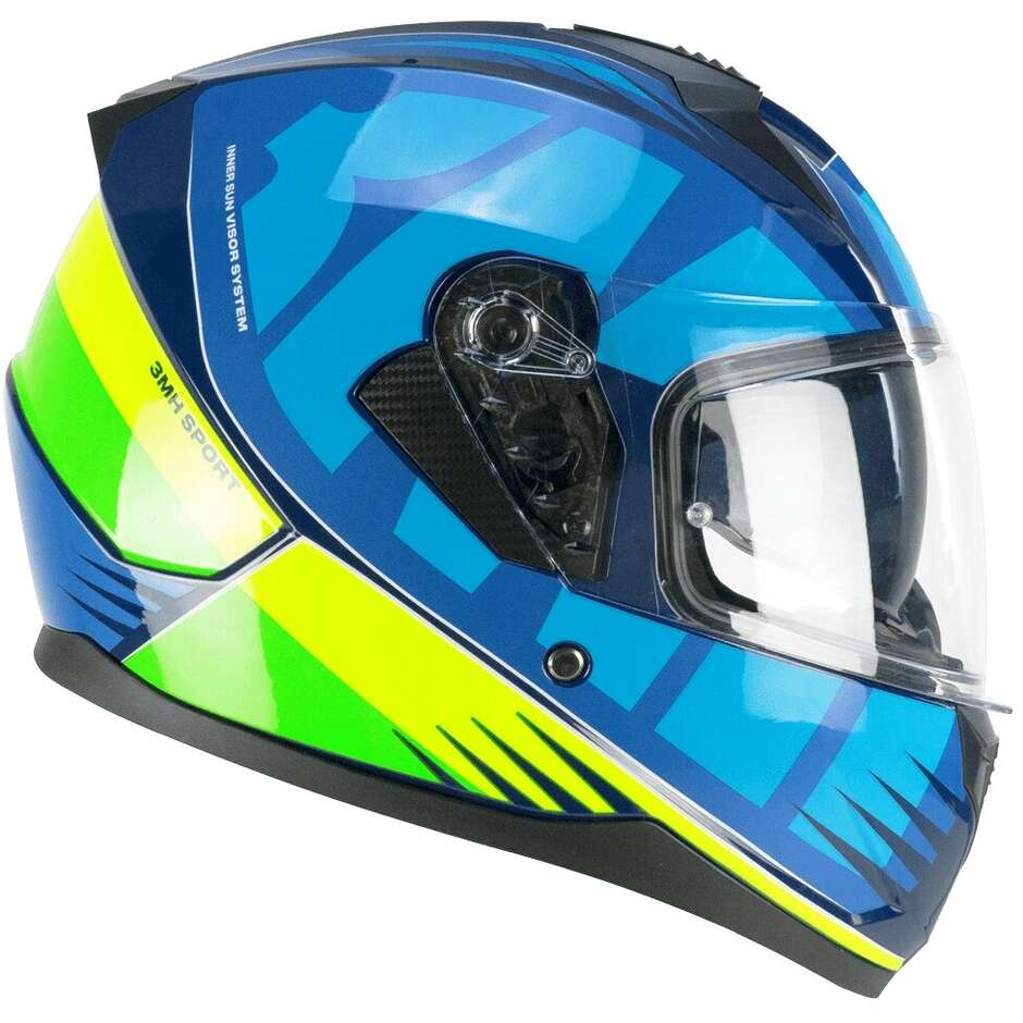 Ska-P 3MHG SPEEDER SPORT Integral Motorcycle Helmet Blue Fluo Yellow