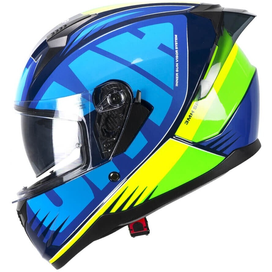 Ska-P 3MHG SPEEDER SPORT Integral Motorcycle Helmet Blue Fluo Yellow