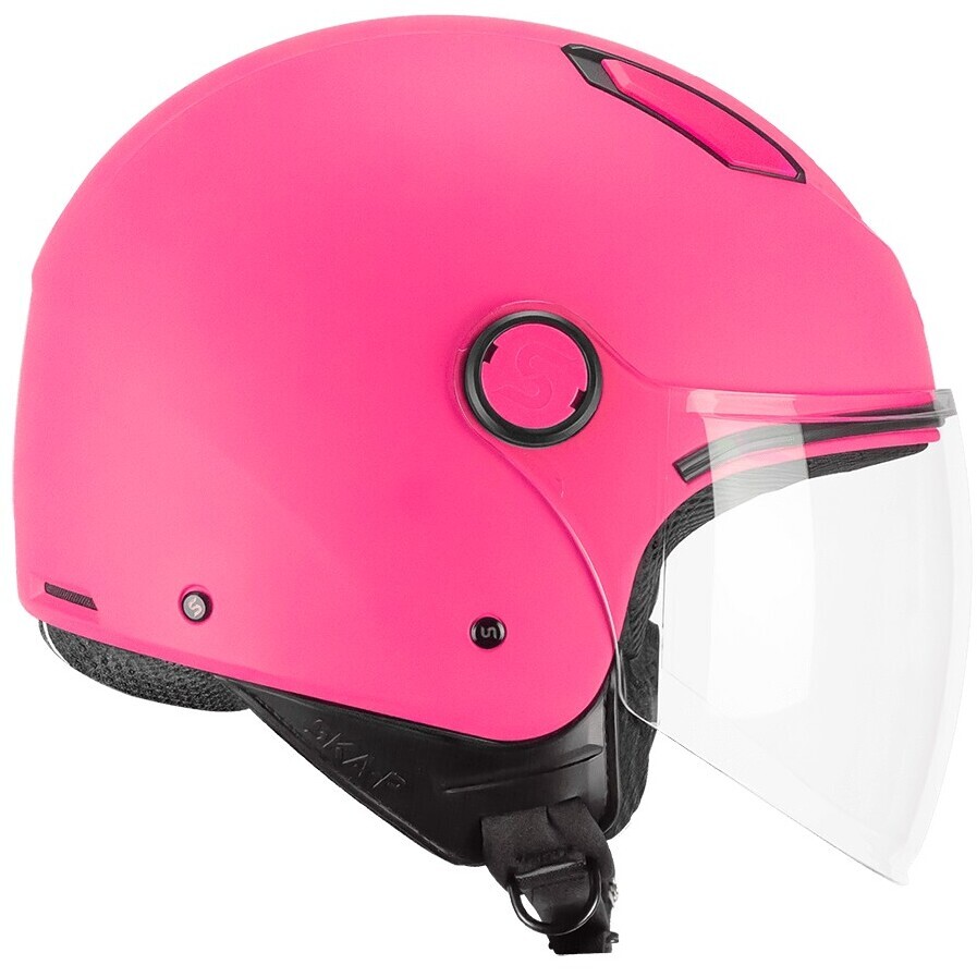 Ska-P LUKE MONO Jet-Motorradhelm, matt fluoreszierendes Pink
