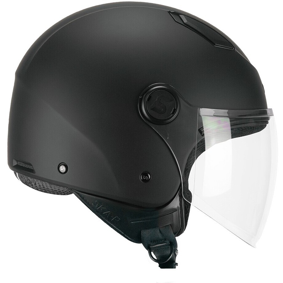 Ska-P LUKE MONO Jet Motorradhelm Mattschwarz