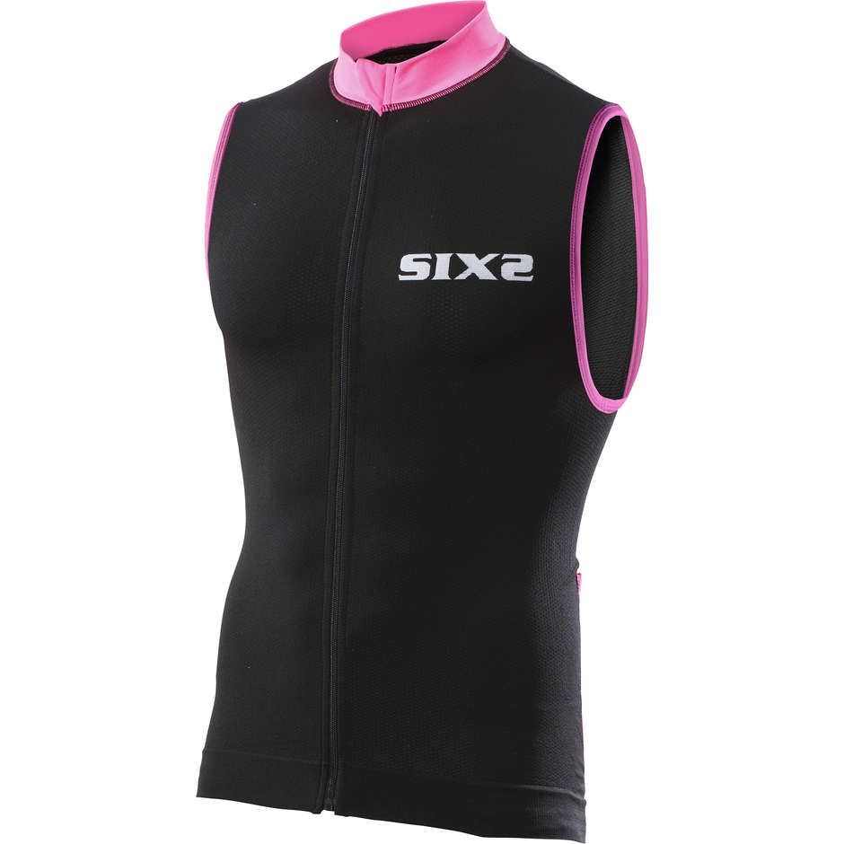 Sleeveless Technical Activewear Sixs bike2 Black Pink