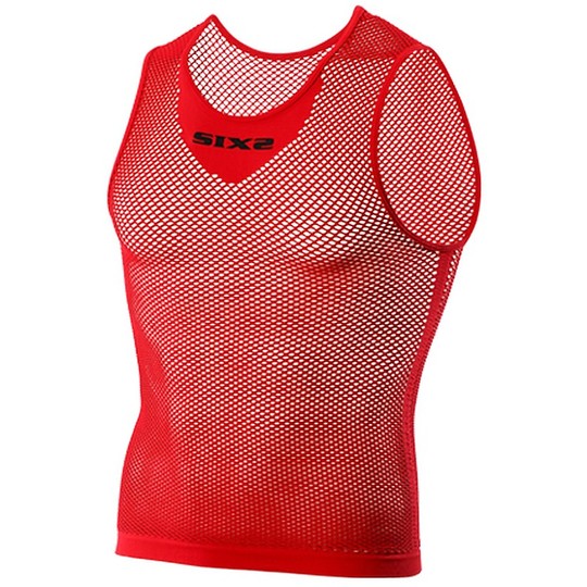 Sleeveless Technical Underwear in Red Network Sixs