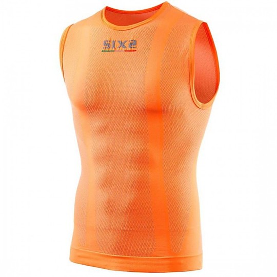 Sleeveless Technical Underwear Sixs Color Orange