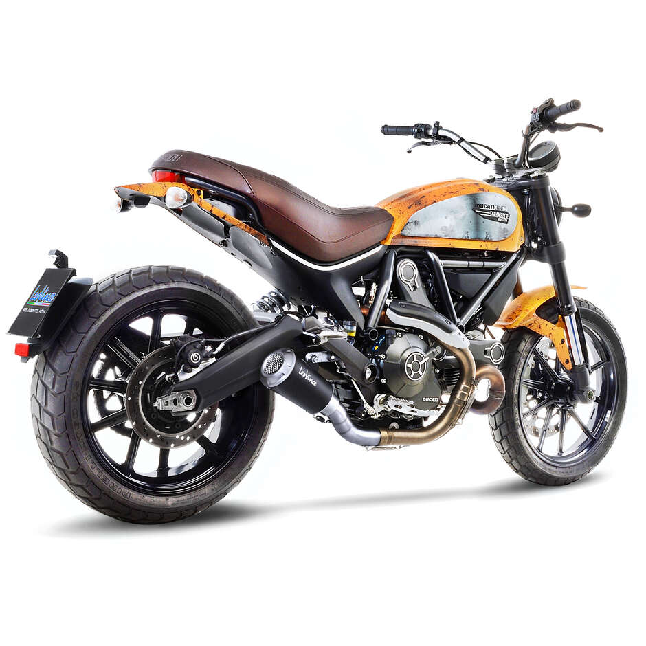 Slip-On Exhaust Leovince 15206BU LV-10 BLACK EDITION Specific For DUCATI Scrambler800 Icon/Classic (15-20); Scarmbler800 Cafe Racer/Full Throttle - Monster797 (17-20)