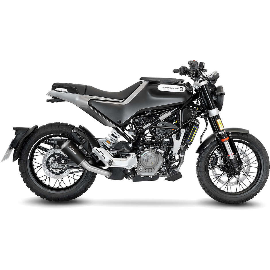 Slip-On Exhaust Leovince 15242BU LV-10 BLACK EDITION Specific For HUSQVARNA Svartpilen125 - Vitpilen125 (21-23); Svartpilen401 - Vitpilen401 (20-23)