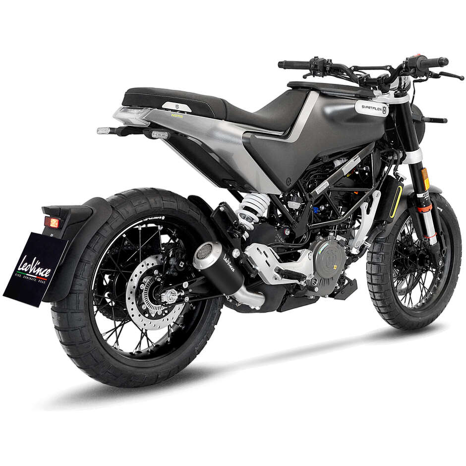 Slip-On Exhaust Leovince 15242BU LV-10 BLACK EDITION Specific For HUSQVARNA Svartpilen125 - Vitpilen125 (21-23); Svartpilen401 - Vitpilen401 (20-23)