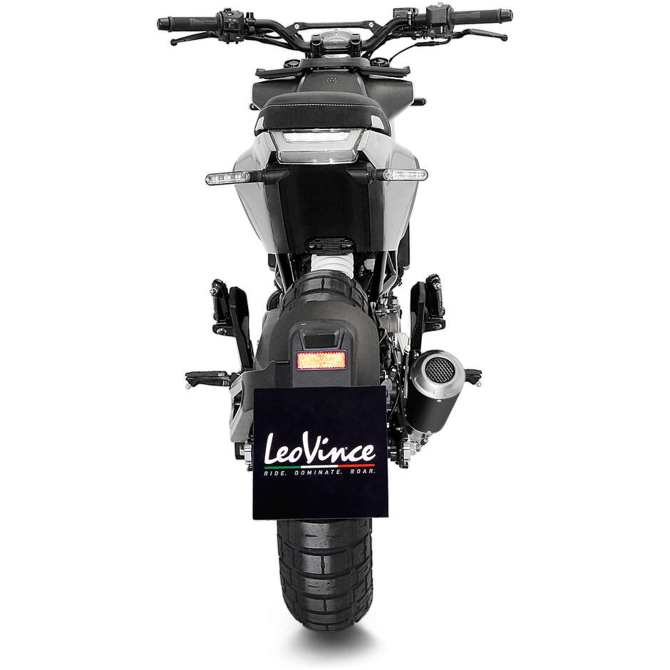 Slip-On Exhaust Leovince 15242BU LV-10 BLACK EDITION Specific For HUSQVARNA Svartpilen125 - Vitpilen125 (21-23); Svartpilen401 - Vitpilen401 (20-23)
