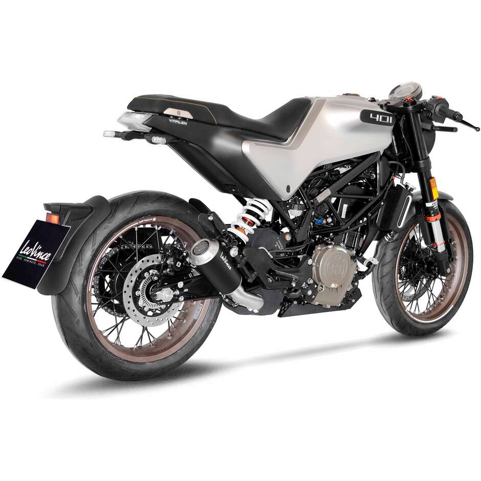 Slip-On Exhaust Leovince 15242BU LV-10 BLACK EDITION Specific For HUSQVARNA Svartpilen125 - Vitpilen125 (21-23); Svartpilen401 - Vitpilen401 (20-23)