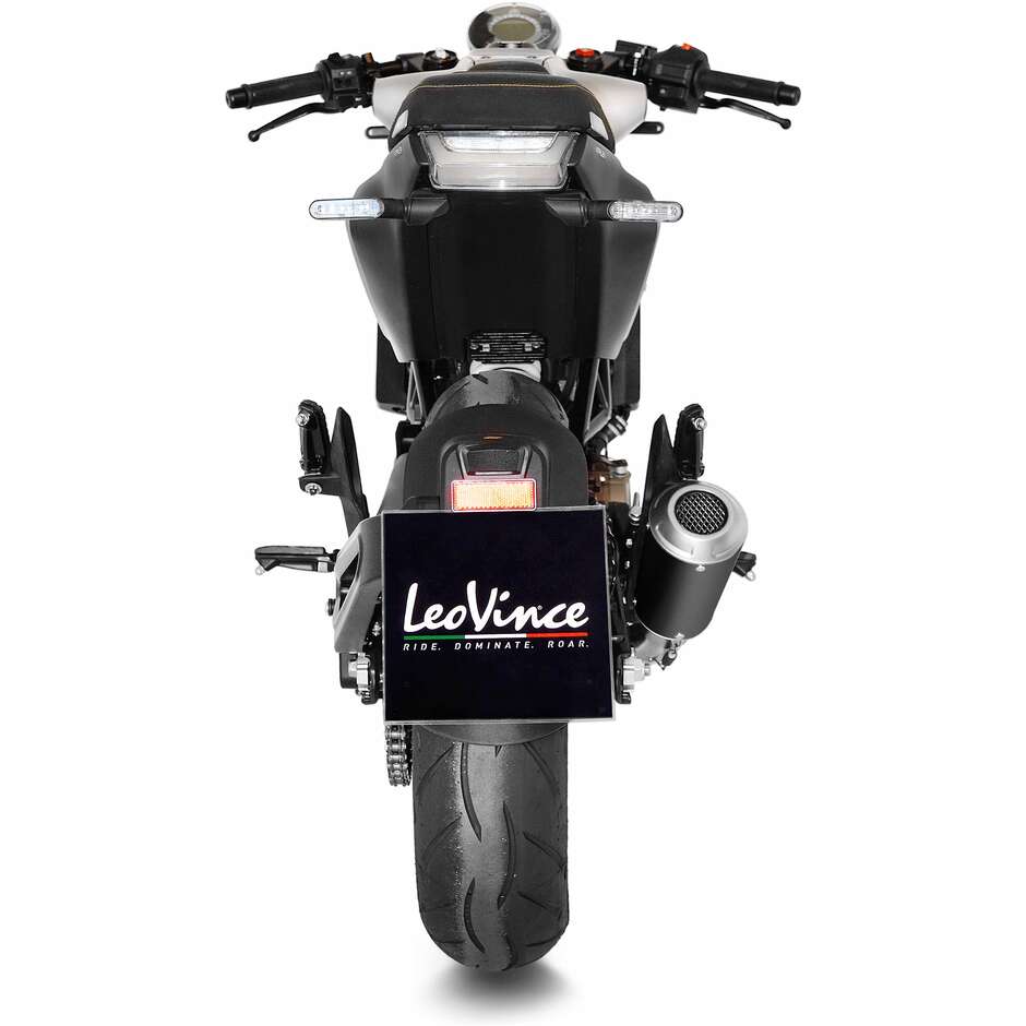 Slip-On Exhaust Leovince 15242BU LV-10 BLACK EDITION Specific For HUSQVARNA Svartpilen125 - Vitpilen125 (21-23); Svartpilen401 - Vitpilen401 (20-23)