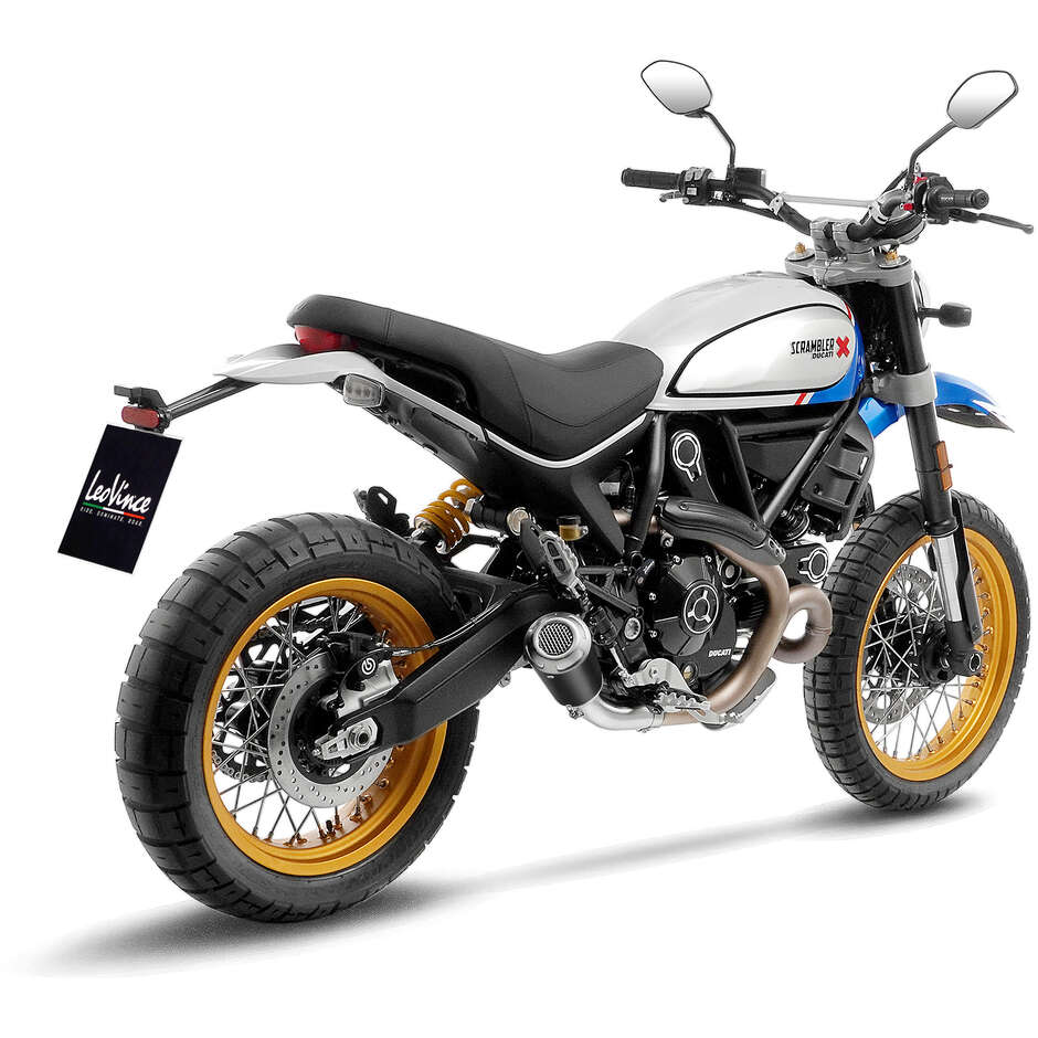 Slip-On Exhaust Leovince 15254BU LV-10 BLACK EDITION Specific For DUCATI Scrambler800 Desert Sled (21-22)