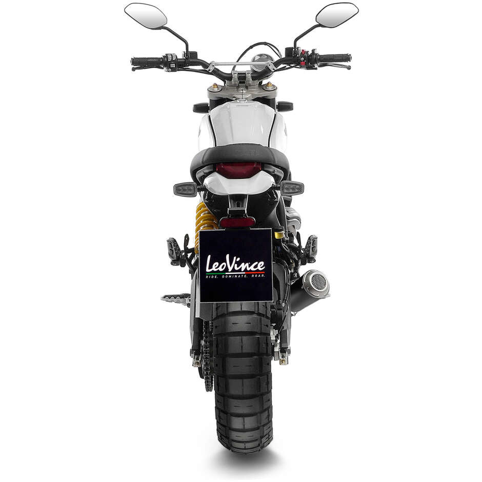 Slip-On Exhaust Leovince 15254BU LV-10 BLACK EDITION Specific For DUCATI Scrambler800 Desert Sled (21-22)