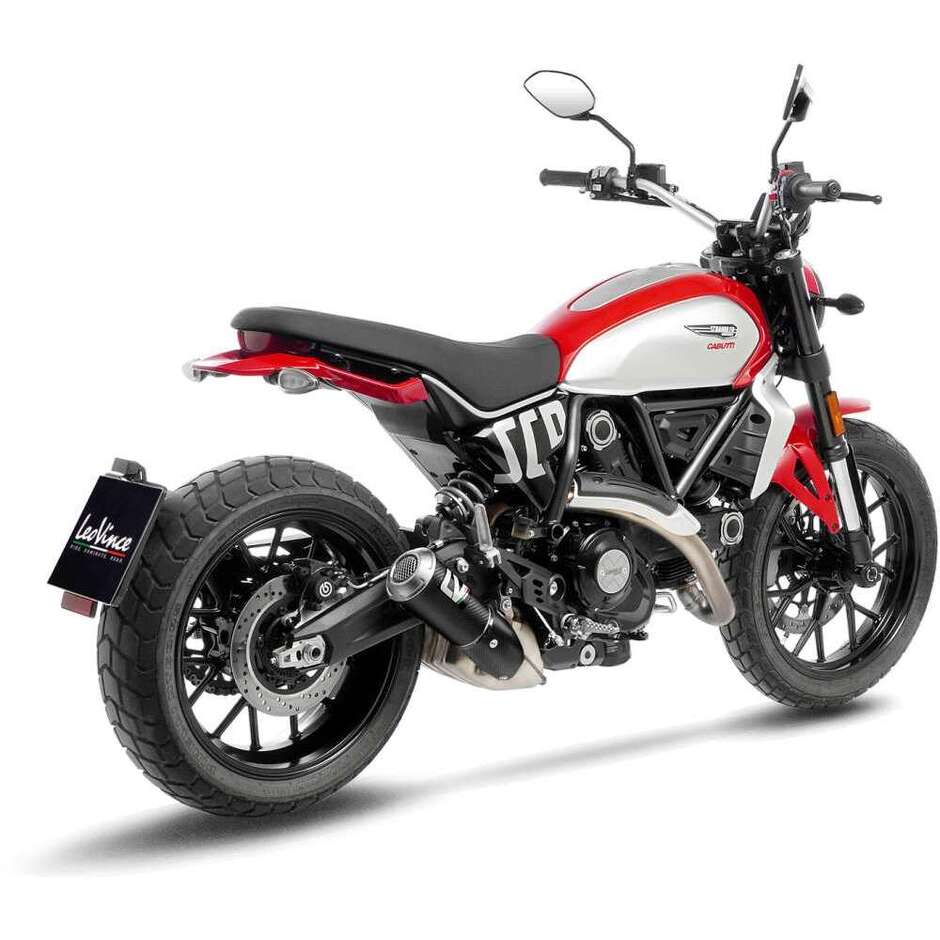 Slip-On Exhaust Leovince 15266C LV-10 CARBON FIBER Specific For DUCATI Scrambler800 Icon/Full Throttle/Night Shift (23-24)