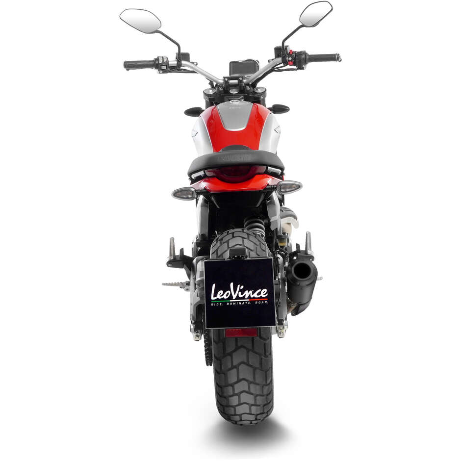 Slip-On Exhaust Leovince 15266FB LV-10 FULL BLACK Specific For DUCATI Scrambler800 Icon/Full Throttle/Night Shift (23-24)