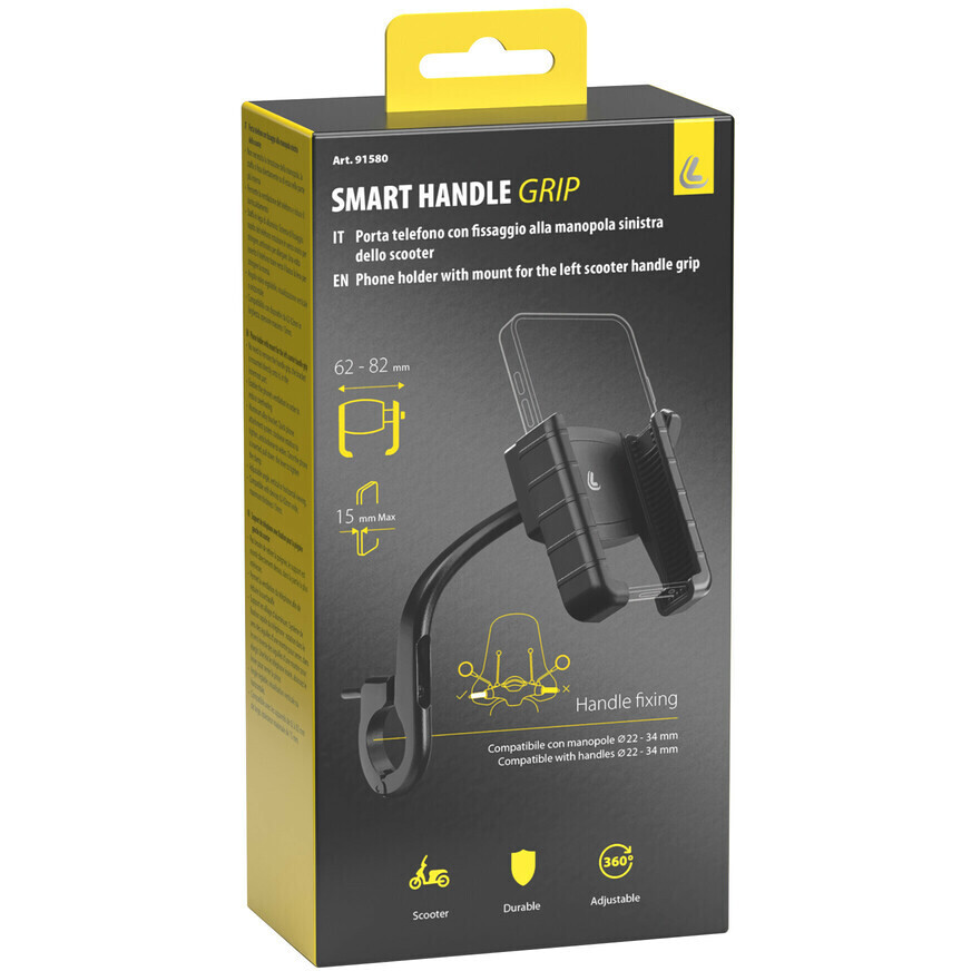 SMART HANDLE GRIP Handyhalterung mit Griffbefestigung auf der linken Seite