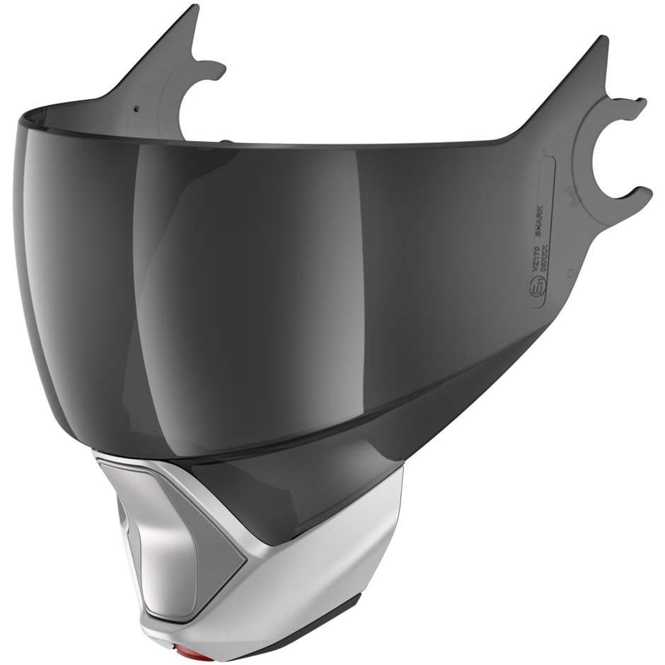 Smoked Shark Visier für EVOJET Helm Silber Opak Kinnschutz