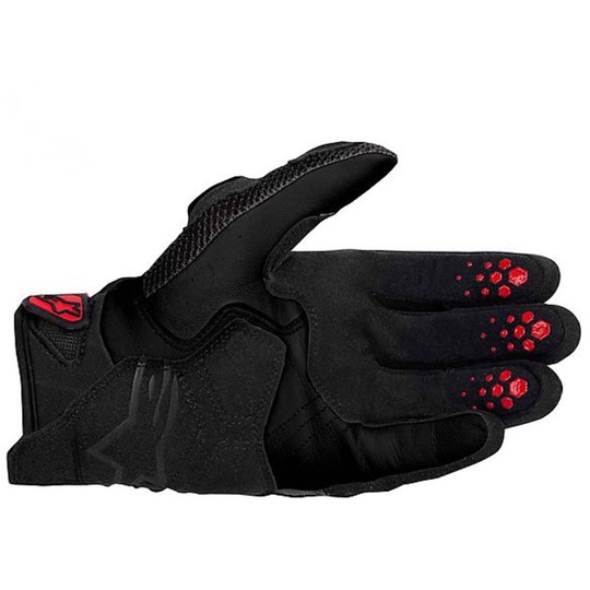 Smx-2 Motorrad-Handschuhe Alpinestars Donner Air Rot-Schwarz