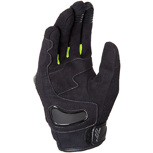 Soixante-dix gants techniques de moto d'été avec protections en tissu jaune noir homologuées N14