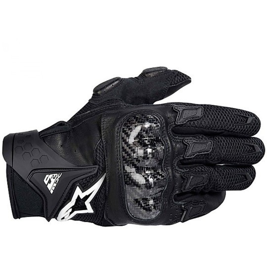 Sommer Motorrad-Handschuhe Alpinestars SMX-2 Air Carbon Blacks