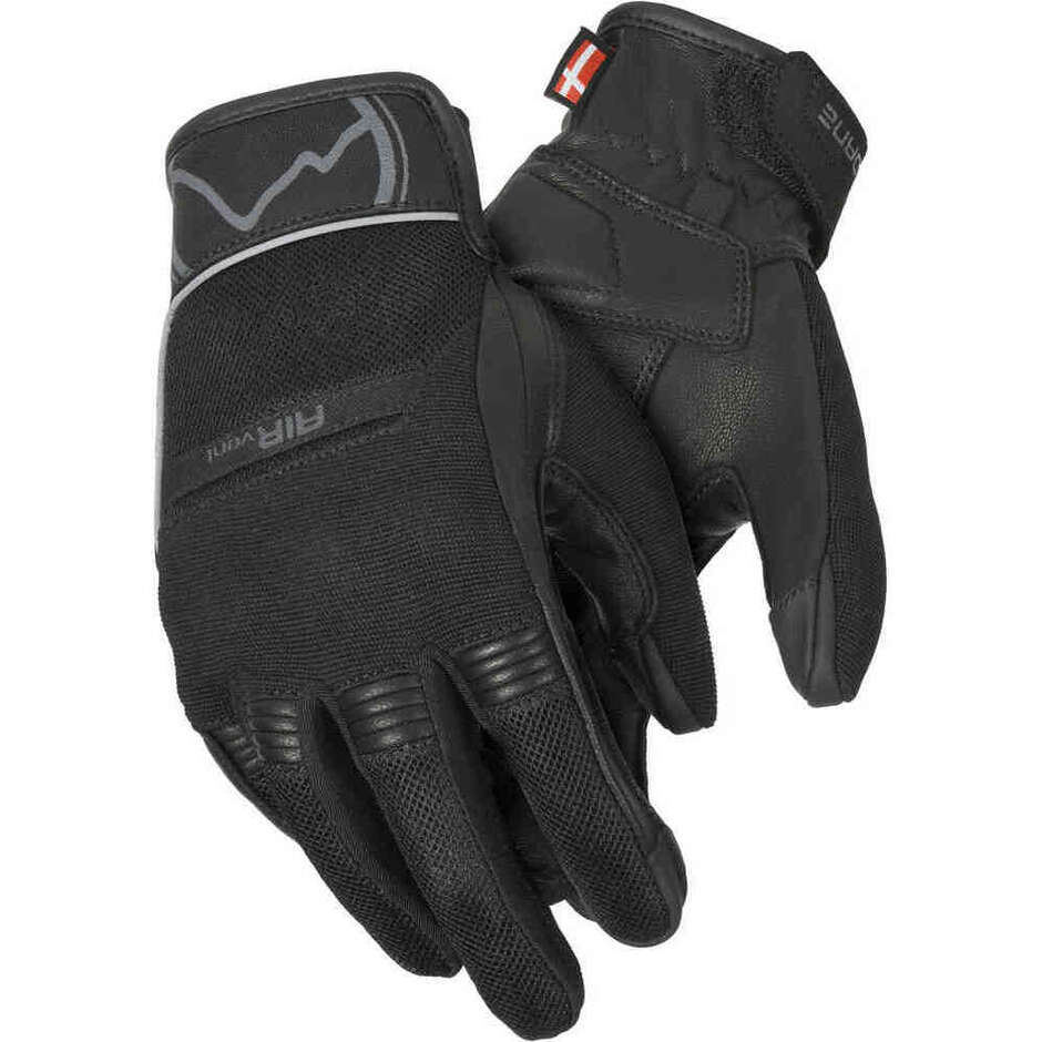 Sommer-Motorradhandschuhe für Damen aus schwarzem Dane Silje-Stoff