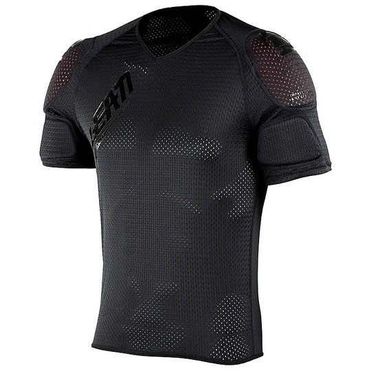 Sous-vêtement technique Moto Jersey avec protections d'épaule Leatt 3DF Airfit Lite Black