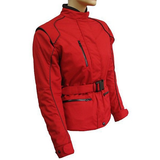 Sparco Hi-Tech Lady Red Motorcycle Jacket Specific For Woman