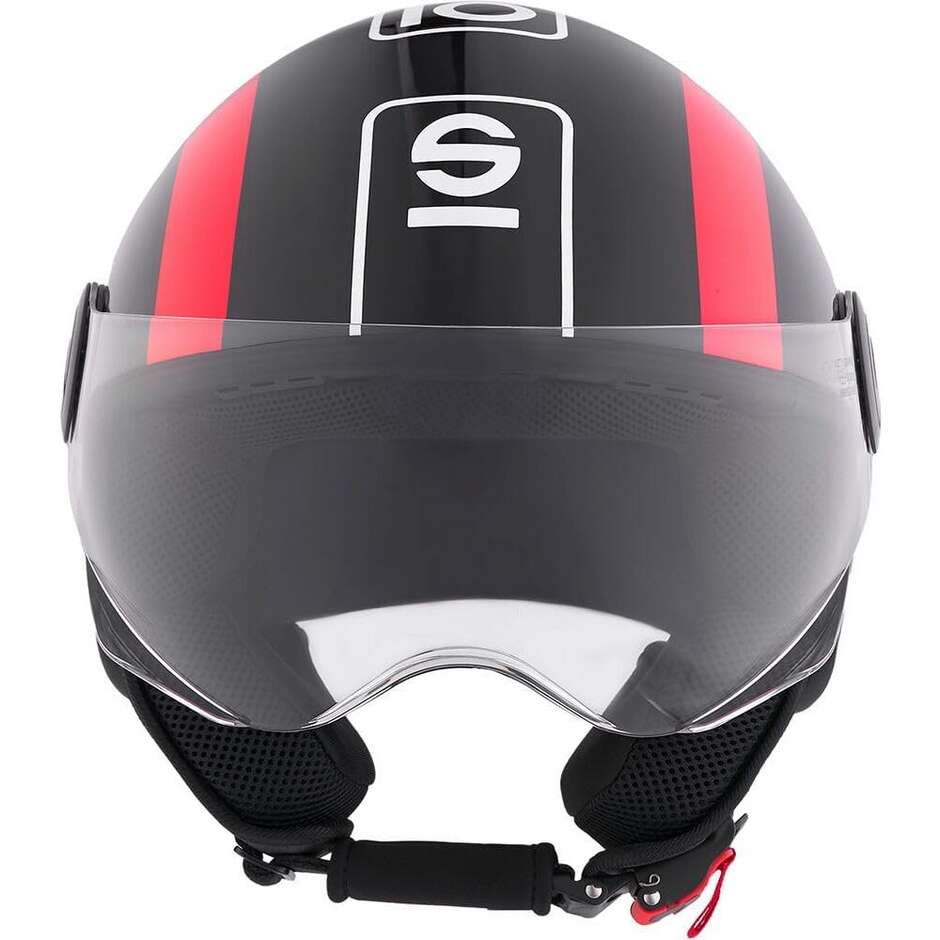 Sparco Riders SP601 Jet Motorcycle Helmet Black Red