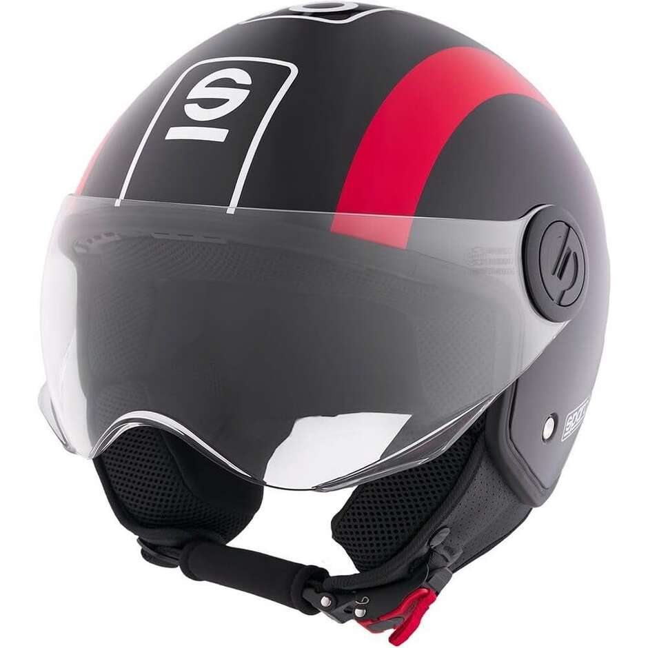 Sparco Riders SP601 Jet Motorcycle Helmet Black Red
