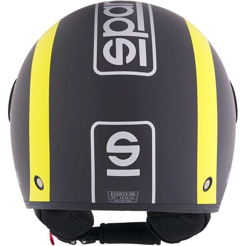 Sparco Riders SP601 Jet Motorcycle Helmet Matte Black Yellow