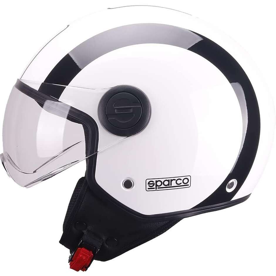 Sparco Riders SP601 Jet Motorcycle Helmet White Black