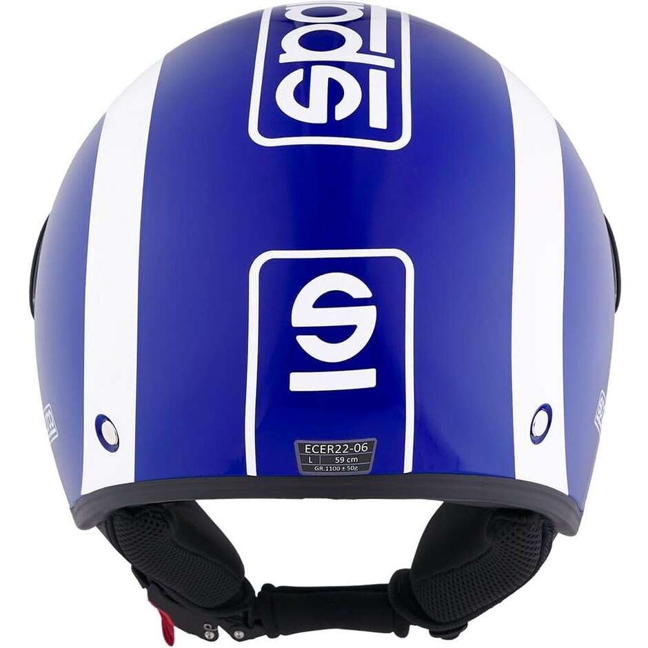 Sparco Riders SP601 Jet Motorradhelm Blau Weiß