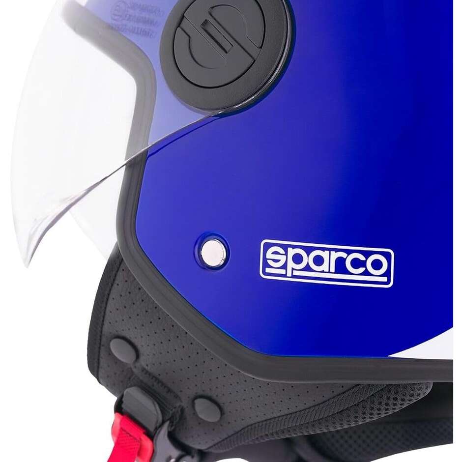 Sparco Riders SP601 Jet Motorradhelm Blau Weiß
