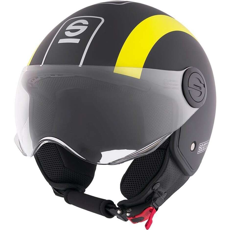 Sparco Riders SP601 Jet Motorradhelm, mattschwarz/gelb
