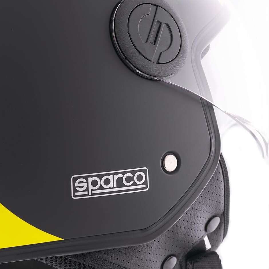 Sparco Riders SP601 Jet Motorradhelm, mattschwarz/gelb