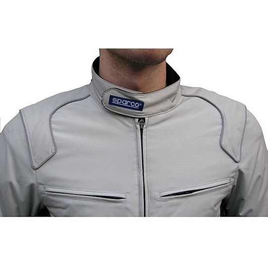 Sparco Stretch Motorcycle Jacket Man Grey Color With Protections