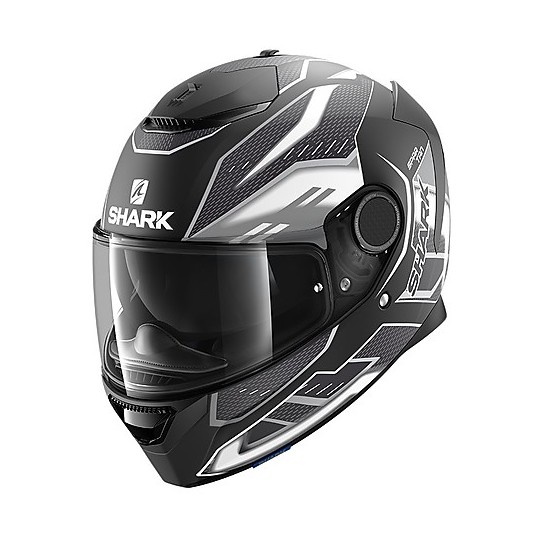 SPARTAN Full Fiber Shark Motorcycle Helmet 1.2 Matt Black Antheon Mat